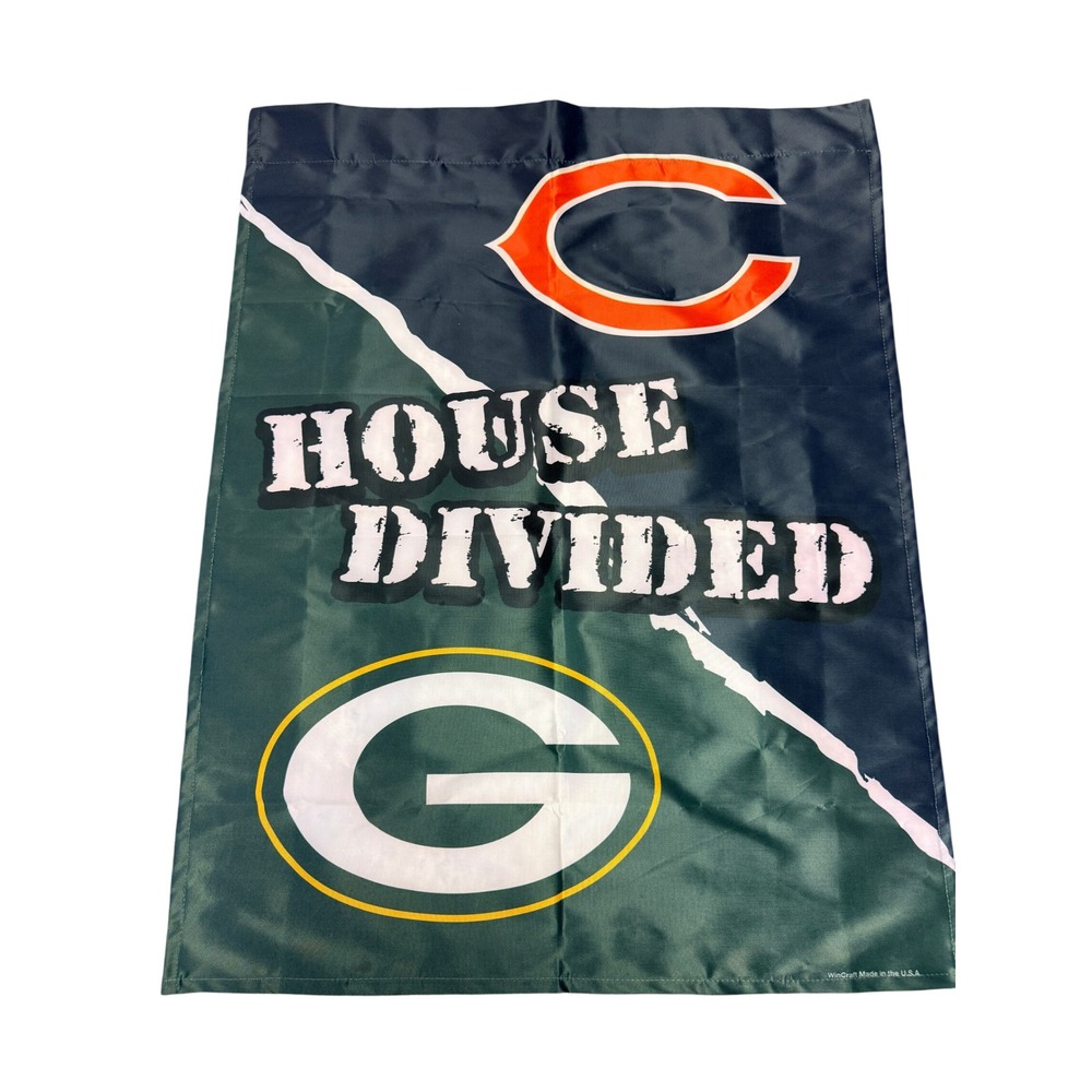 WinCraft NFL Chicago Bears Green Bay Packers House Divided Flag Banner 36x28 -BE